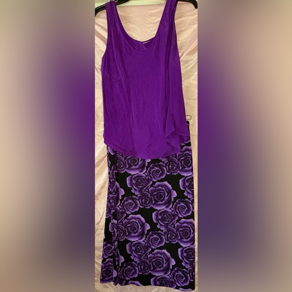 Elegant Purple Rose Blouse